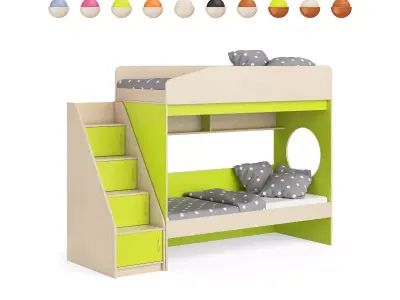 Legenda K10 with LY10 childrens modular bed 3D model