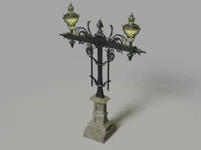 Street Lamp  Low-poly 3D model