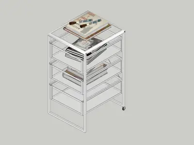 Drawer Desk IKEA LENNART 3D model