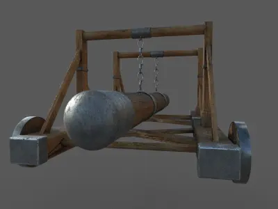 OLD MEDIEVAL Siege Weapons AND Asset PACK 3D Model Collection Low-poly 3D model