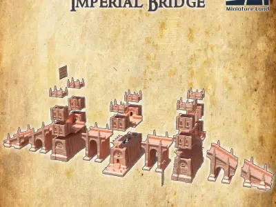 Grand Imperial  Bridge Tabletop Terrain 28 mm 3D print model