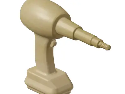 Wooden Cordless Power Drill Toy 3D model
