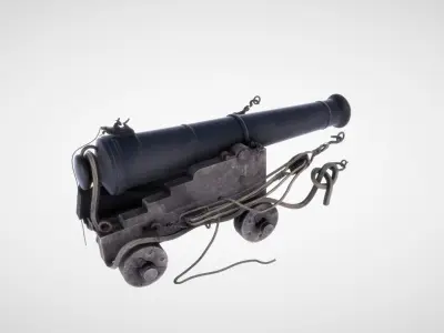 Canon cannon Low-poly 3D model purchase