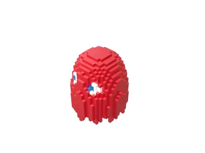 Voxel Blinky v1 001 Low-poly 3D model