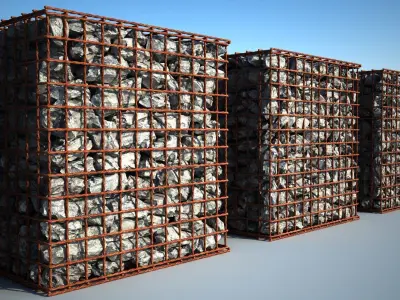 Gabion 3d - Rusty 3D model