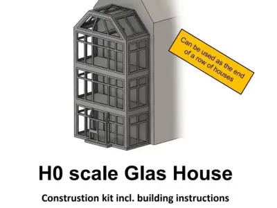 Glas City House - H0 Scale 3D print model