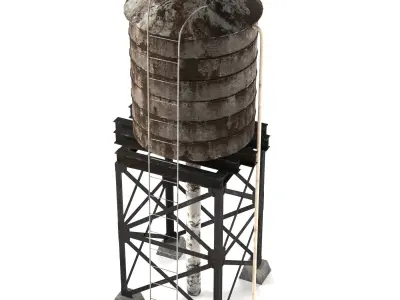 water tower 3D model 4