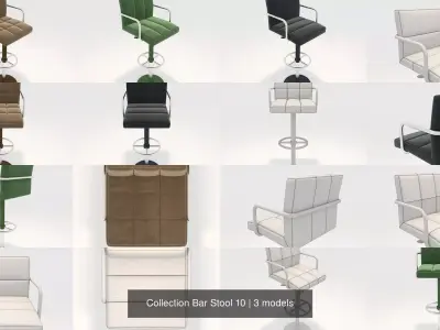 Collection Bar Stool 10 3D Model Pack