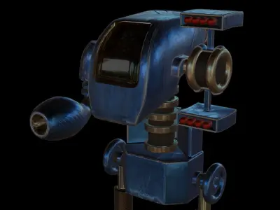 Mech Warrior Low-poly 3D model