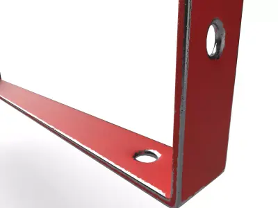 J-shaped shelf bracket 2 color 3D model