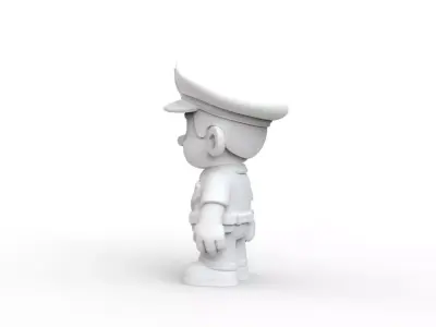 Cartoon Policeman 3D Printable 3D print model