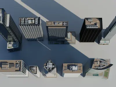 NYC Tall Skyscrapers v3 Low-poly 3D model