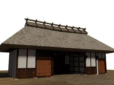 Japanese Long Gate called NAGAYA-MON 3D model