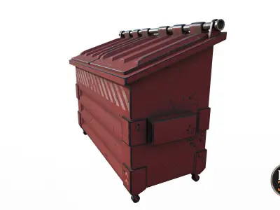 Trashbox-Version 1 Low-poly 3D model