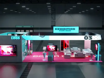 DOSCH 3D - Trade Show Exhibition V2 3D model