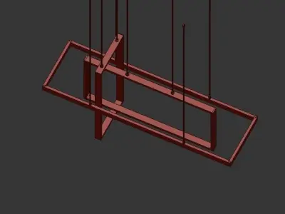 TILAN metal frame hanging from ceiling 3D model