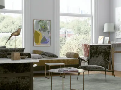 Octane - C4D Scene files - Living Room Interior 3D model