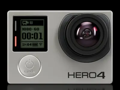 GoPro HERO4 Silver Edition action camera Low-poly 3D model