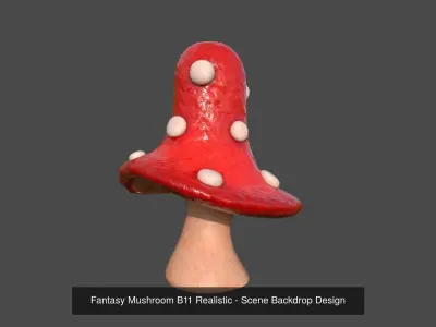 10 Fantasy Mushrooms AJR Collection - Scene Backdrop Design 3D Model Pack