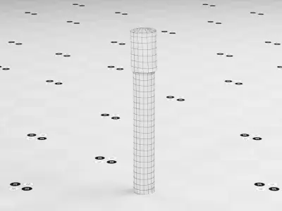 Rusty Metal Pillar - Urban Prop Low-poly 3D model