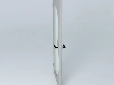 Letter "B", 3D door, very detail with glass, lock and hinger. Free 3D model