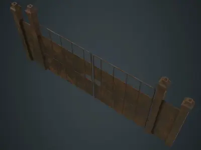 Gate 3B Low-poly 3D model