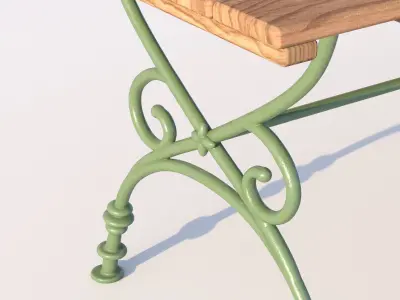 vienna public park table 3D model