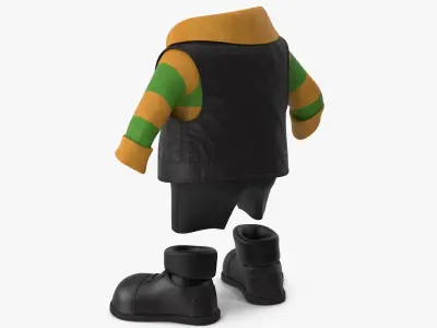  Cartoon Costume Black 