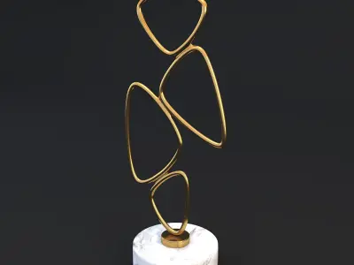 Veronoi Random Table Lamp 3D model