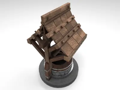 Gaming Low poly Well model  Low-poly 3D model