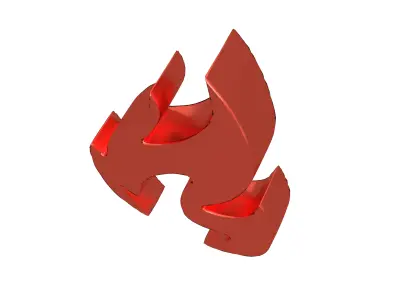 Fire Symbol v3 008 Low-poly 3D model