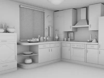 KItchen interior Free 3D model