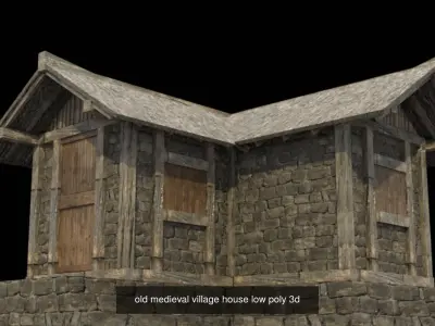 Low Poly Medieval Village House 3D Model Collection 3D Model Pack