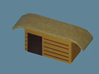 Hut House - Minimal  LowPoly Free Free low-poly 3D model