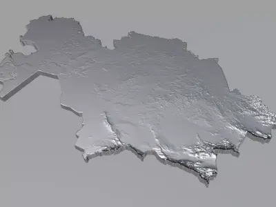 Kazakhstan Terrain Country 3D model