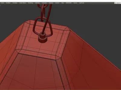 Geometry Glass Light Pendant Transparent 4 Low-poly 3D model