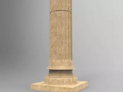 Colonne dorique Romaine Low-poly 3D model