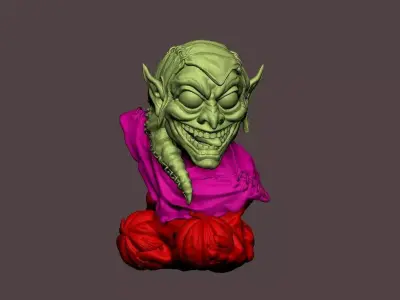 Green Goblin Bust Spider man 3D print model