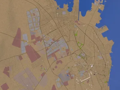 Dammam City Saudi Arabia Low-poly 3D model