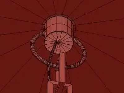 Summit light fixture with candles hanging from it 3D model