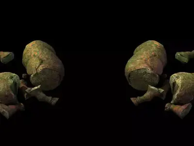 Tomb Raider Protector Beast Rhinoceros Statue 2 3D model