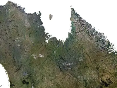 Canada Terrain 3D Map 3D model