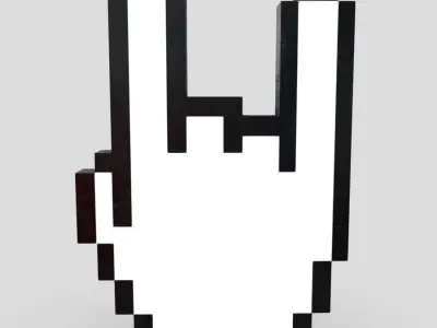 Cursor Hand 5 Low-poly 3D model