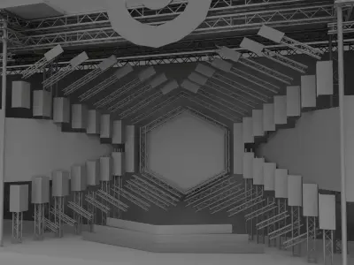 Ultra Music Festival 2018 Mainstage Ready For Mapping  3D model