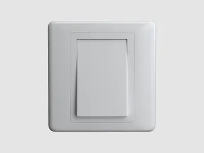 White Switch Lamp Low-poly 3D model
