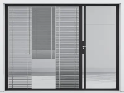 Aluminium door 22 3D model
