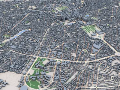Brussels City Belgium 3D model