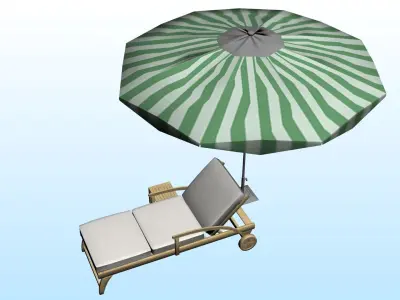 OUTDOOR FURNITURE 39 Low-poly 3D model