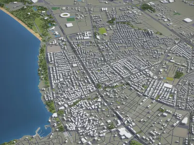 Antalya - City 3D Model Low-poly 3D model