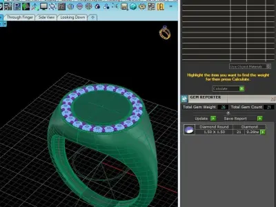 Solitaire Women Light Weight Band Ring 3D print model 42